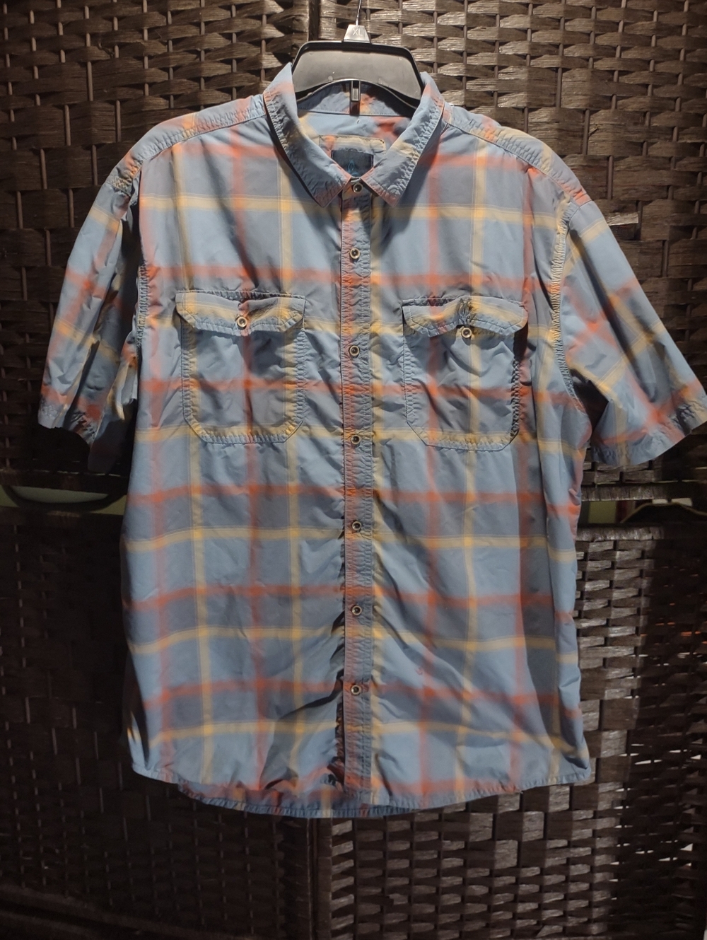 prAna Cayman Plaid Short-Sleeve Shirt Men's XL